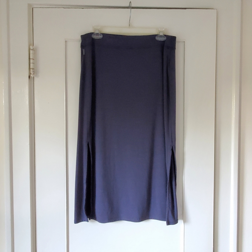 NWOT Icebreaker Yanni Midi Skirt Merino Wool Blend Grey Panther M